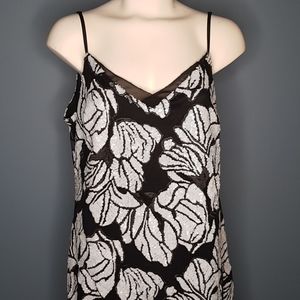 WHBM Sequined Black and White Tank Dress